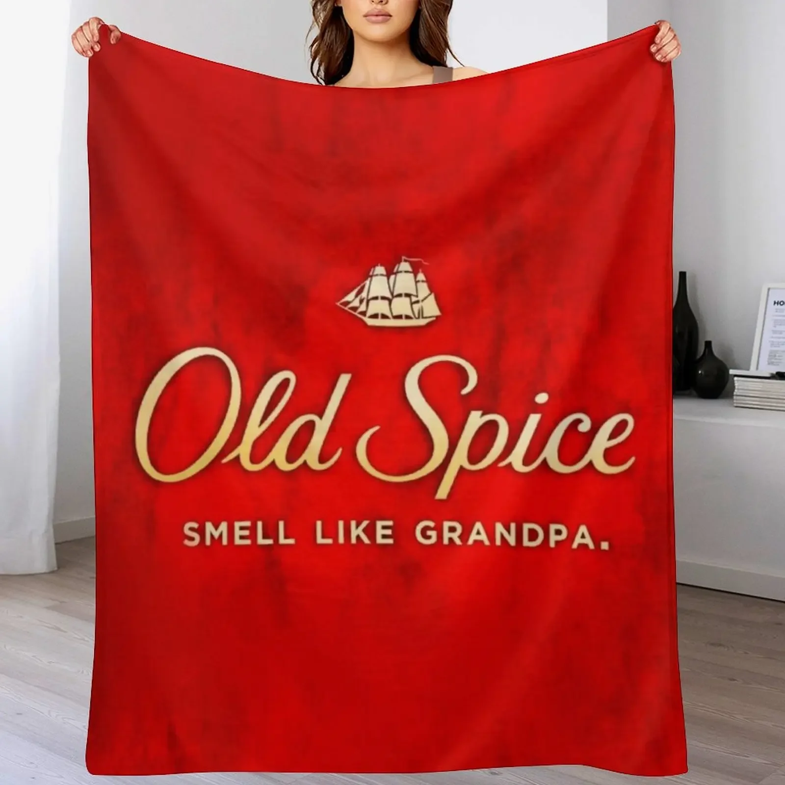 Old spice Throw Blanket Compact Warm Blanket for Car Road Trip