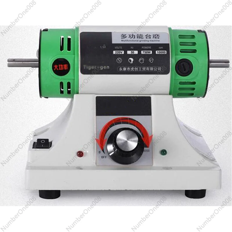 220V jewelry stone grinder, desktop electric polisher, desktop lathe polisher, adjustable speed 0-10000RPM, 750W