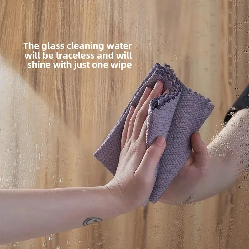 5 قطعة منتجات التنظيف المنزلية القماش مقياس السمك خرقة للزجاج تنظيف قريبا كما تمسحها أدوات المطبخ ستوكات للزجاج #4