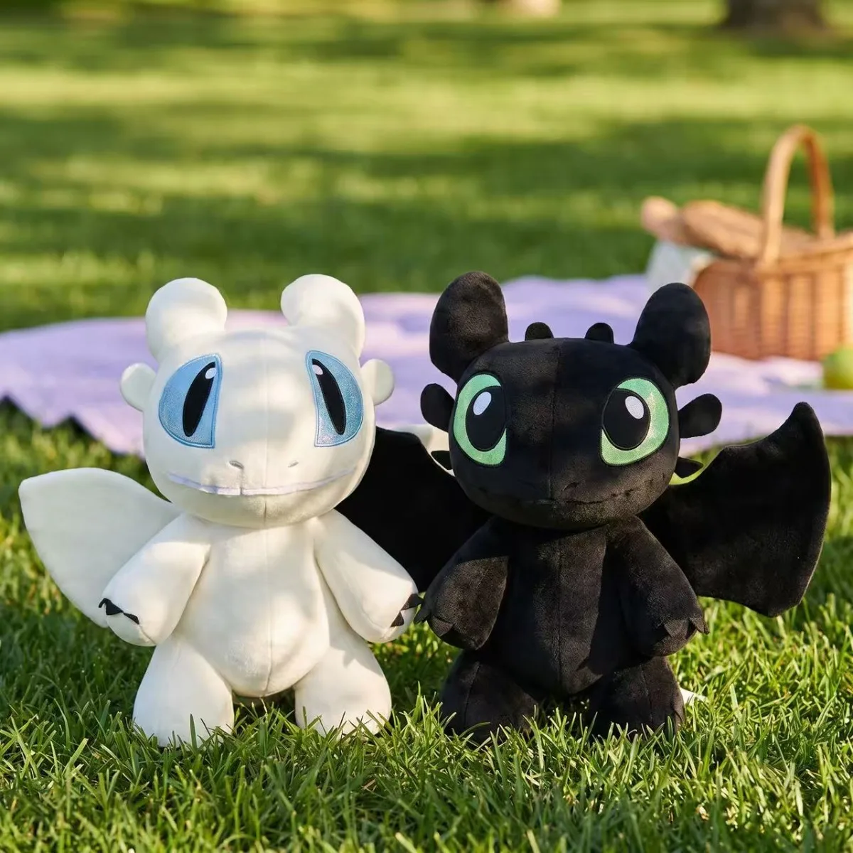

Dragon Toothless Light Fury Plush Toy Set Cute Night Fury Light Fury Dragon Stuffed Doll Soft Pillow Gifts