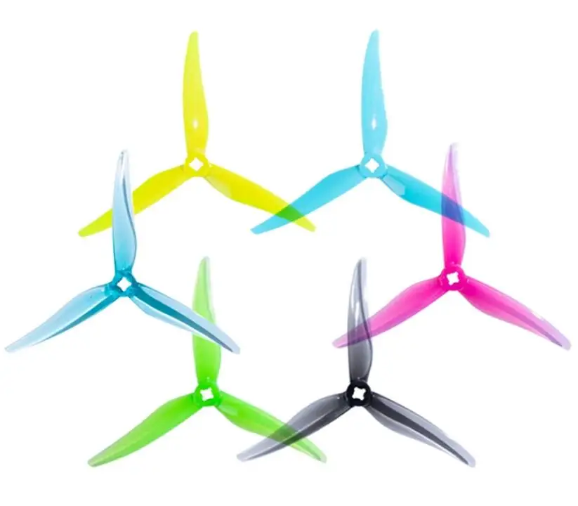 16pcs 8Pairs Gemfan SL 5125 5.1inch 3-Blade Propeller 1.5mm/2.0mm Hole FPV Brushless Motor Propeller for FPV RC Racing Drone DIY