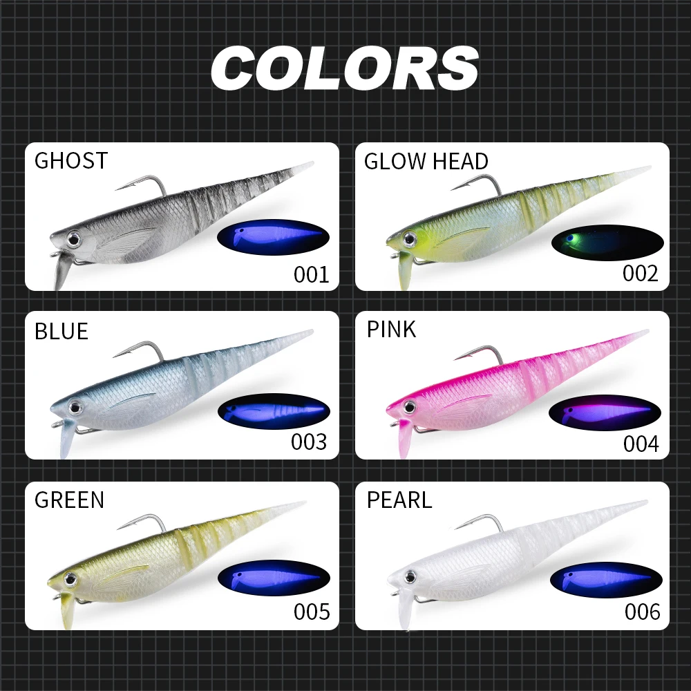 Hunthouse Section-X 4.0SS UV Wider Lip Segmentierter Weicher Swimbait 100mm 10g Langsam Sinkender Salzwasser-Angelköder für Wolfsbarsch LW232 – Detail 9