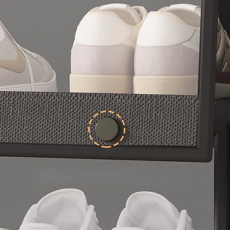 Mehrschichtiges Schuhregal, Schuhschrank, staubdicht, transparentes Design für kleine Räume, geräumiges Aufbewahrungsorganisator-Regal für Schuhe