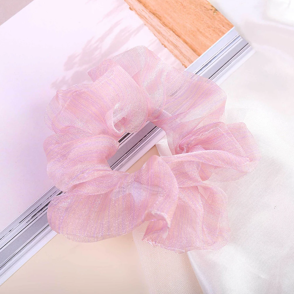 

5pcs Premium Ring Fashionable Hair Bands Bright Durable Hair Accessories For Women Girls Daily Wear Party School Use (Random