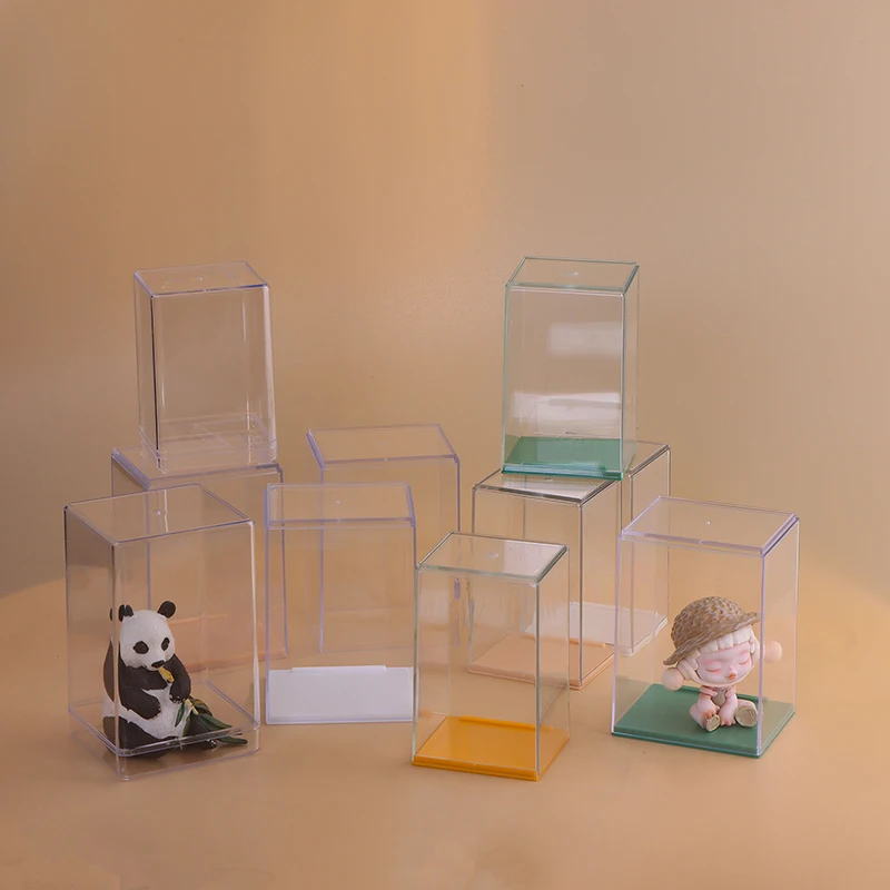 1PC Storage Box Desktop Doll Display Box Single Dustproof Transparent Display Rack Blind Box Storage