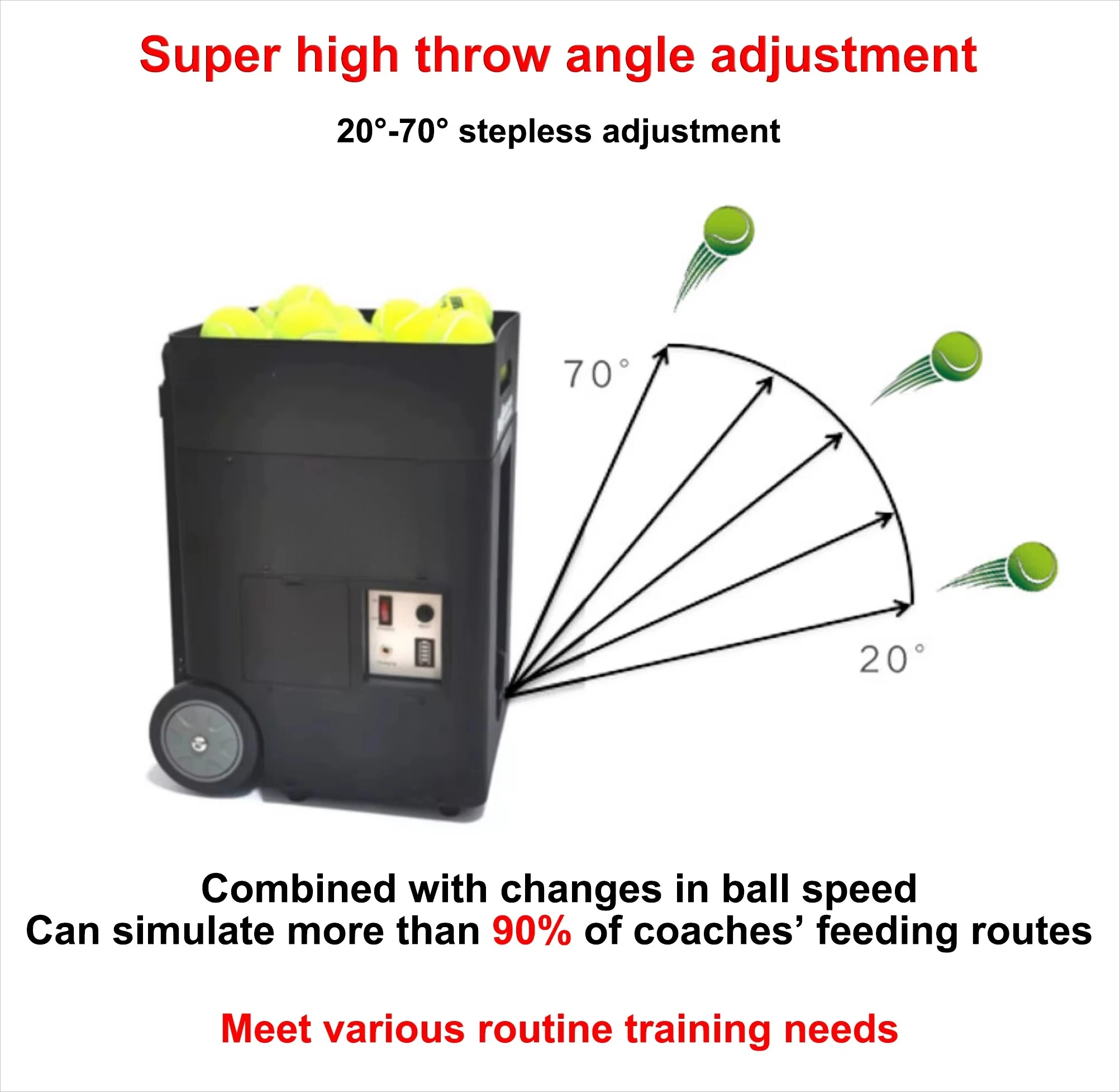 آلة تقديم كرة التنس الذكية للروبوت مع التطبيق #5