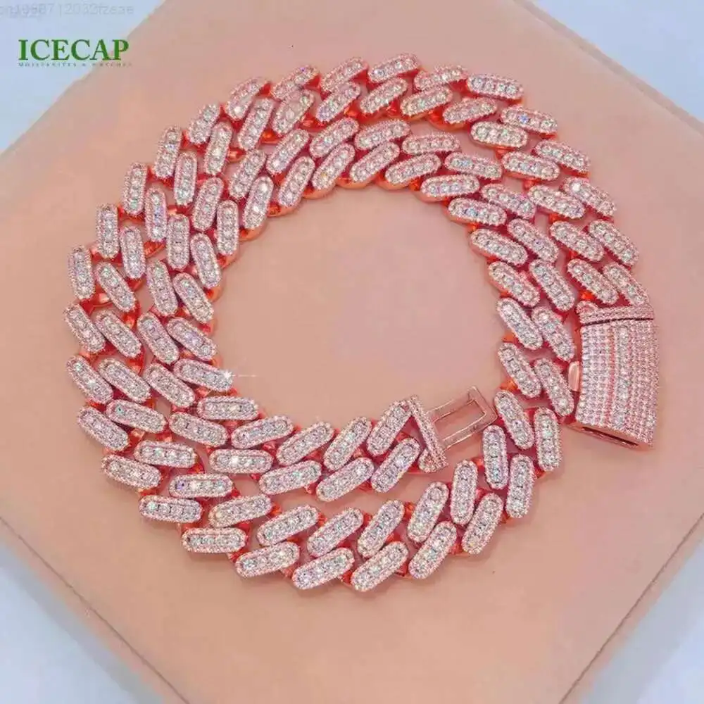 

High Fashion Cuban Link Chain Custom Truly 925 Silver 14k 18k Gold Plated Hip Hop Essence Miami Cuban Link Chain