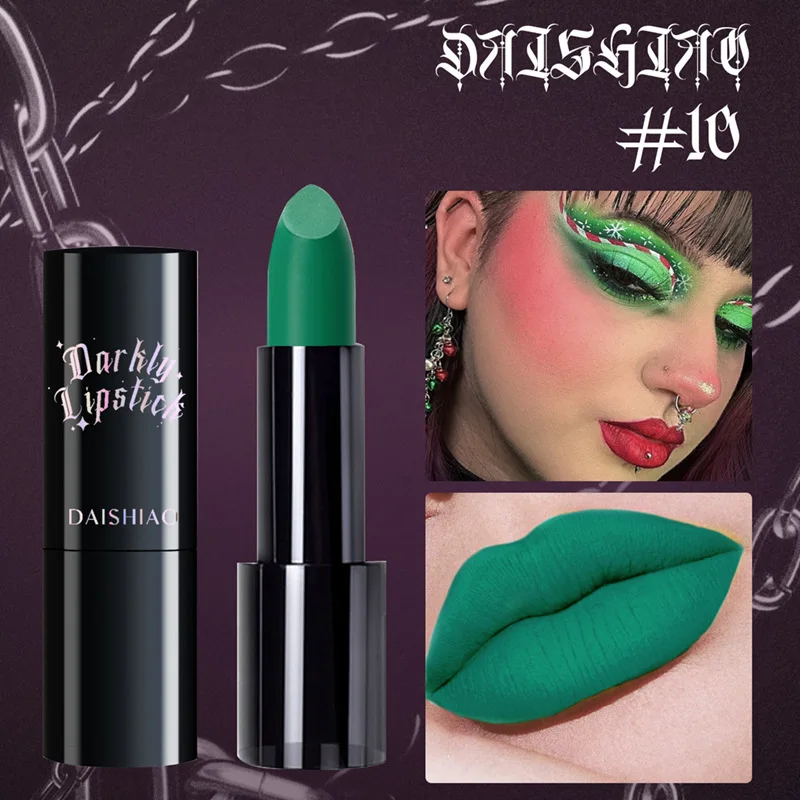 Personality Halloween Black Lipstick Waterproof Lasting Matte Lipstick Makeup Lip Gloss Beauty & Health