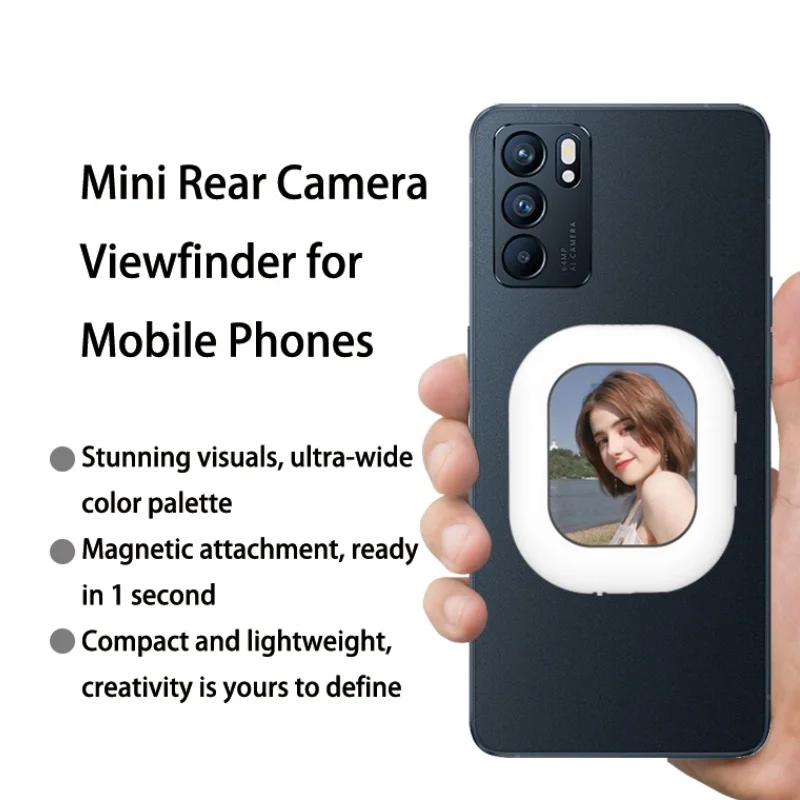 Mini Monitor LED HD do Vlogowania z Telefonu, Ekran do Selfie, Zewnętrzny Wyświetlacz, Pełna Odblokowana Kamera Tylna iPhone'a do Nagrywania Vlogów dla iPhone'a