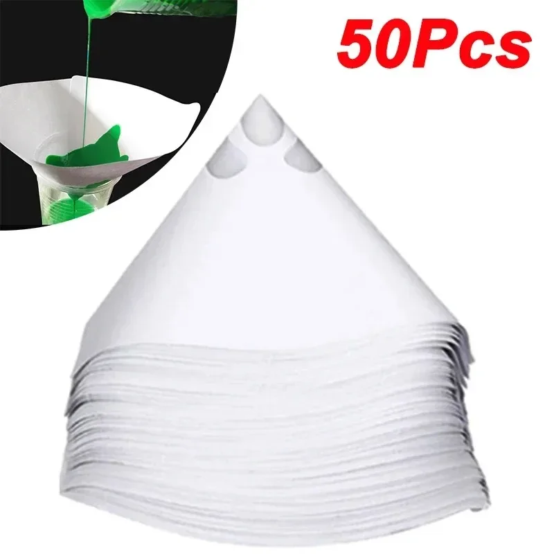 Disposable Car Paint Paper Filter Universal Paint Purifying Straining Funnel Nylon Filter Auto Paint Conical Funnel Accessories