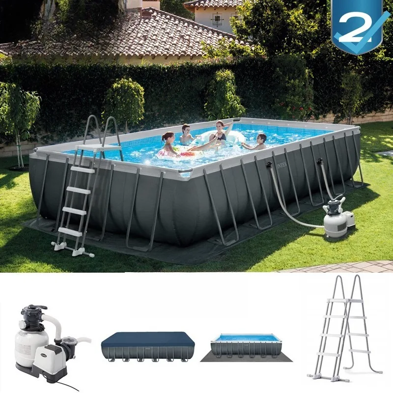Oversized family pipe rack swimming pool rectangular bracket paddling pool accessories complete 26364