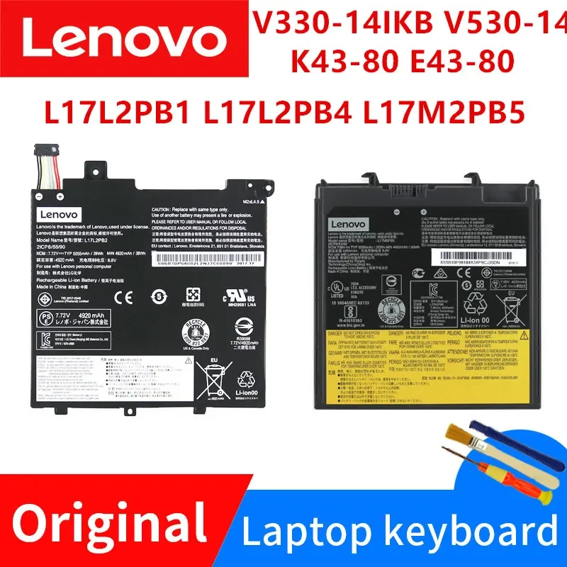 

New Lenovo Original V330-14IKB V530-14 K43C-80 Internal Battery Zhaoyang E4-ARR E43-80 L17M2PB2 L17L2PB4 L17M2PB5 L17M2PB1