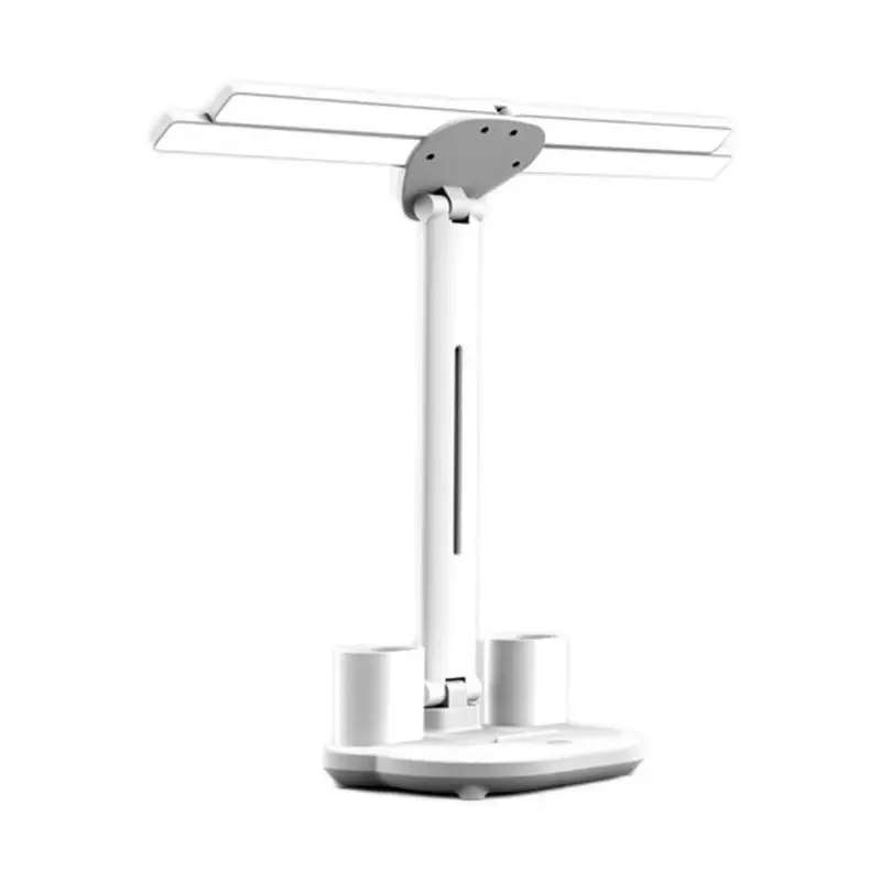 

LED Desk Lamp Adjustable Table Lamp With USB Charging Port Dimmable 2 Pen Holders LED Light For Homework Computer Home Supplies