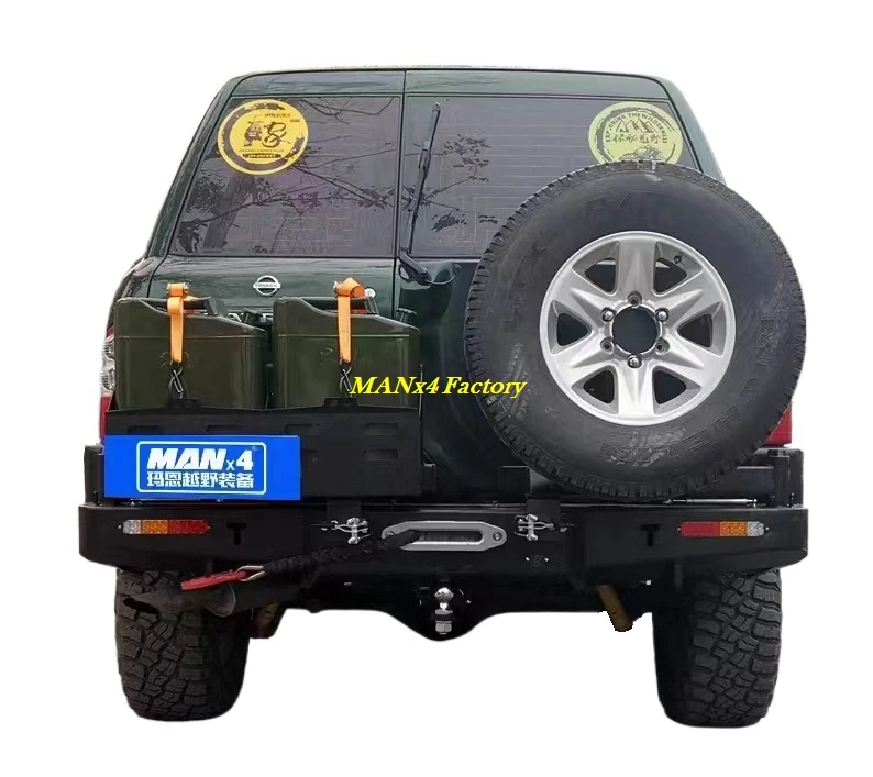 

Top-level Off-road Steel Rear Bumper With Winch Space for Patrol Y61 97-04 GU