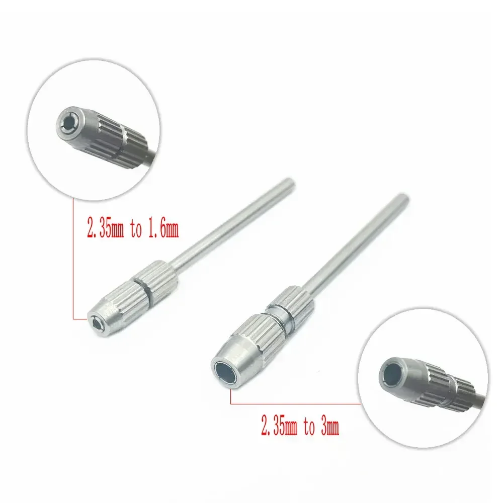 

1Pc Dental Drill Bur Adapter Converter 2.35mm To 1.6mm / 2.35mm To 3mm Shank Polisher