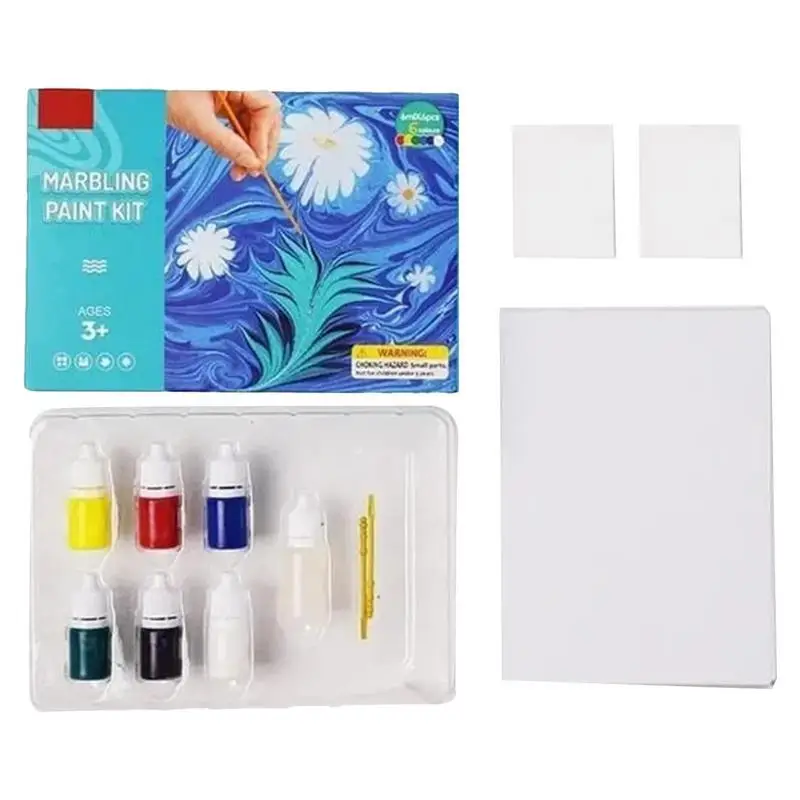 Water Marbling Paint Set Craft Supplies Marble Painting For Artist Christmas Thanksgiving Easter Holiday Gifts For Boys And