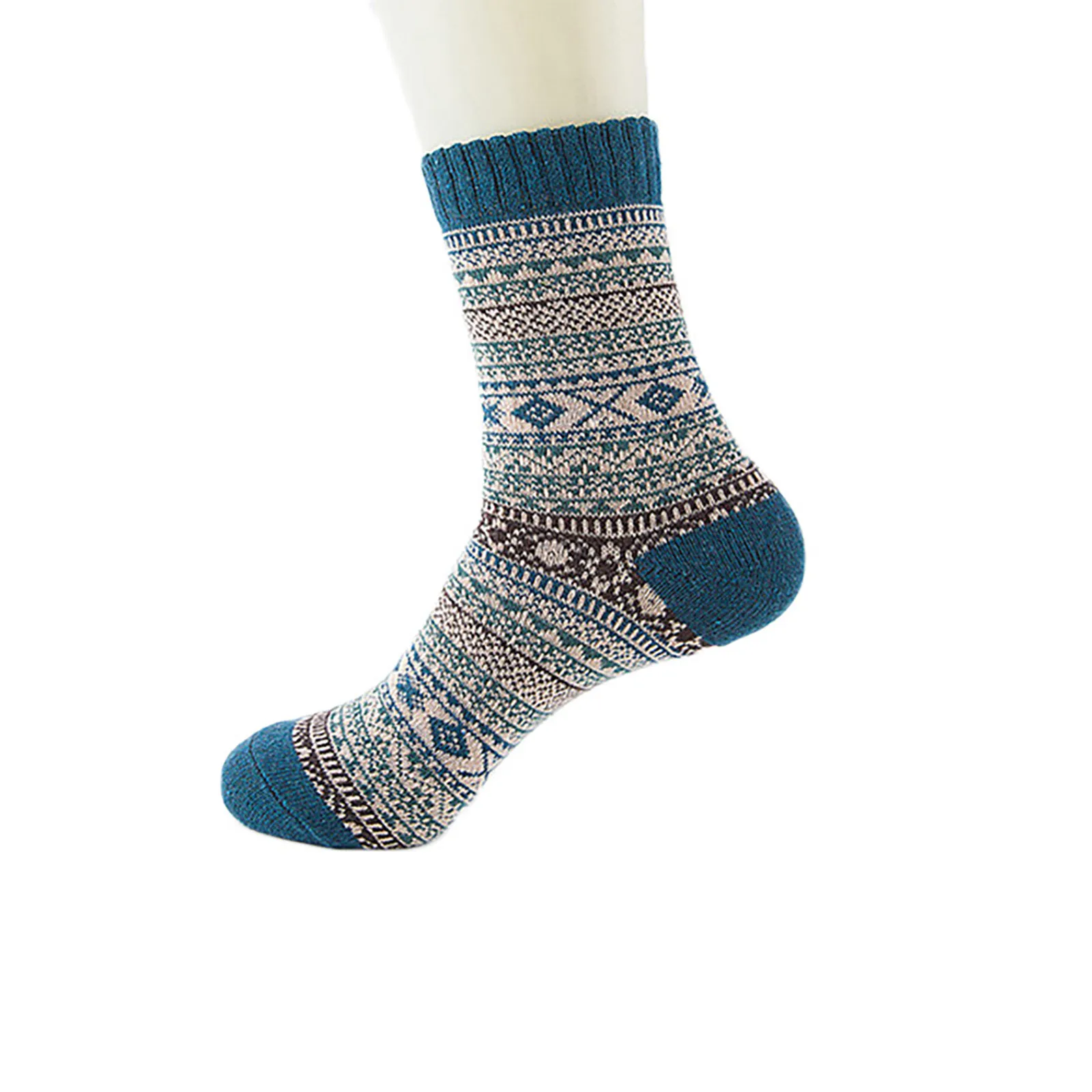 جوارب طويلة دافئة بوهيمية للرجال ، بين الجنسين ، مريحة ، ريترو ، كاشمير ، الموضة ، الربيع ، الخريف ، 5 * #6