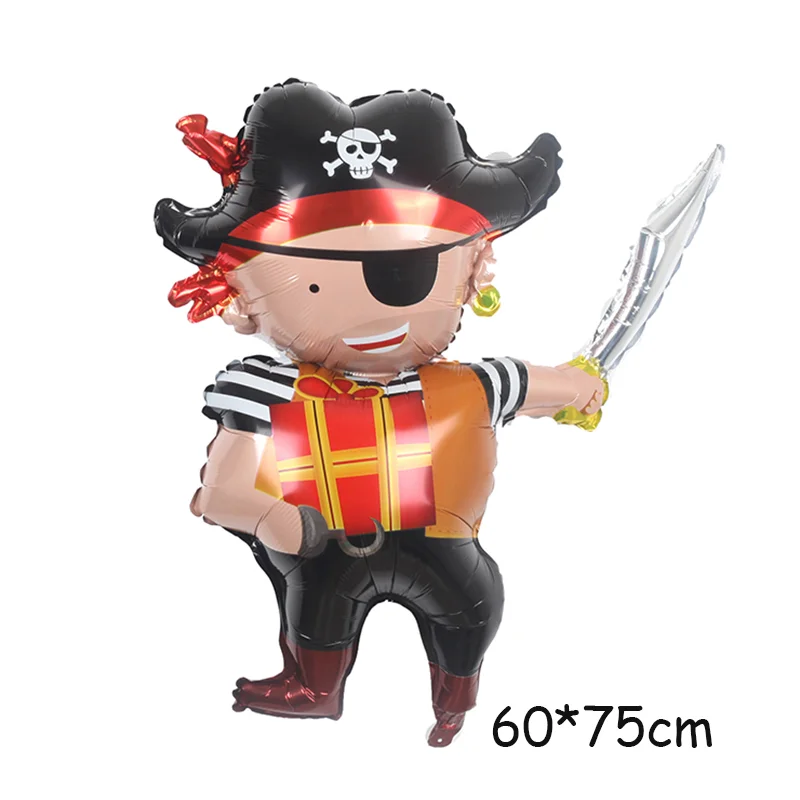 Cartoon Pirate Foil Balloon Pirate Ship Skull Shark Helium Balloon Kids Toy Gifs Birthday Party Pirate Theme Party Decoration