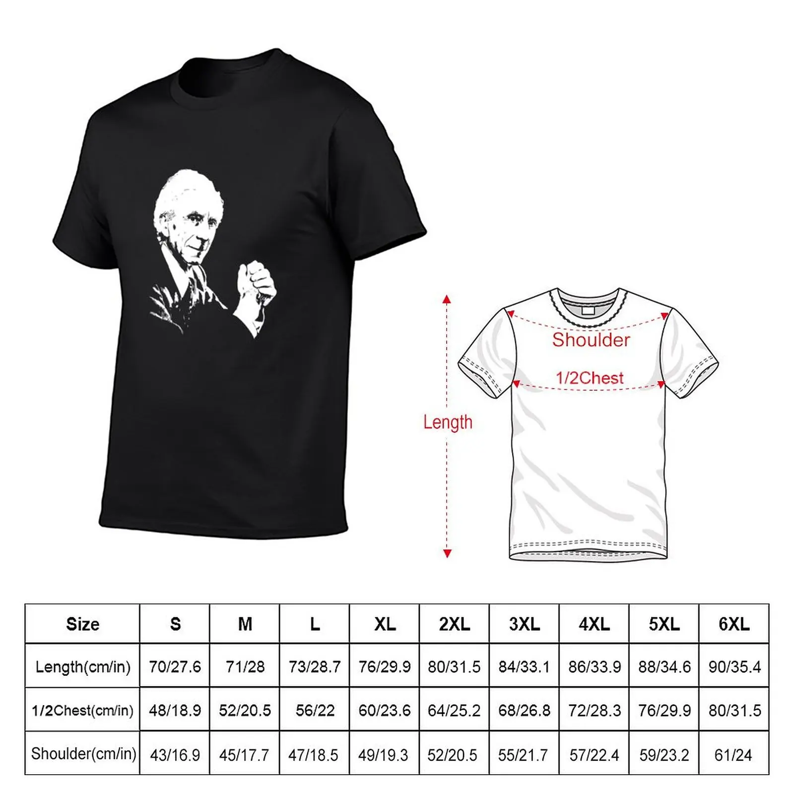 Bertrand Russell T-Shirt for a boy kawaii clothes tops men t shirts