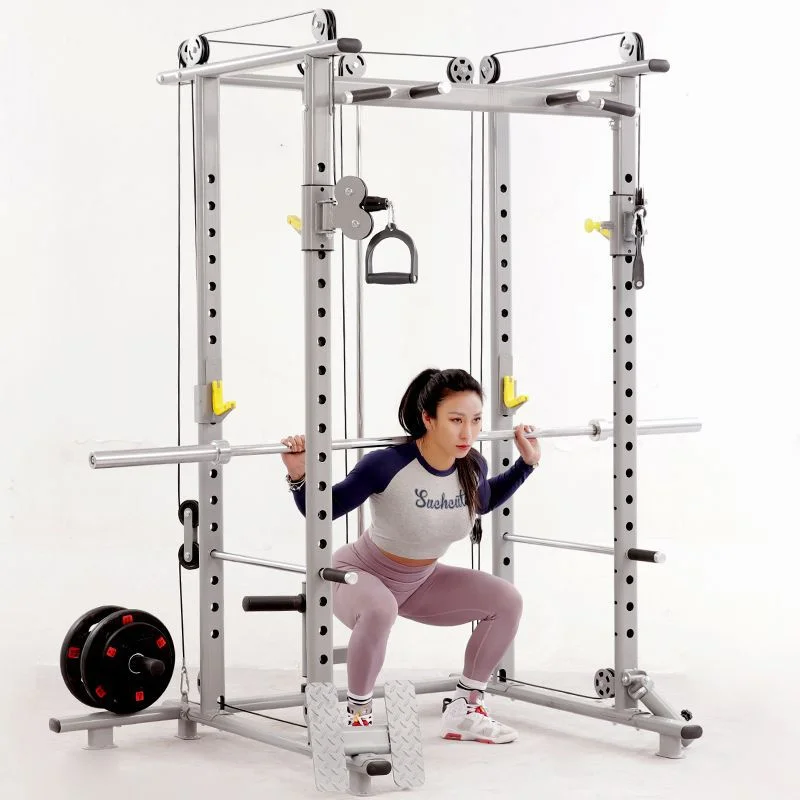 ヘビーデューティー筋力トレーナーパワーケージホームフリーウェイトトレーニング機器スクワットラック機器CN