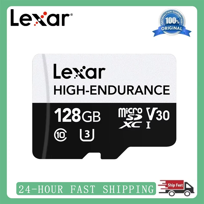 

Lexar Micro SD Card Original High Endurance 32gb 64gb 128gb Max 100MB/s Memory Card SDHC SDXC V10 V30 Class 10 TF Card 4K Video