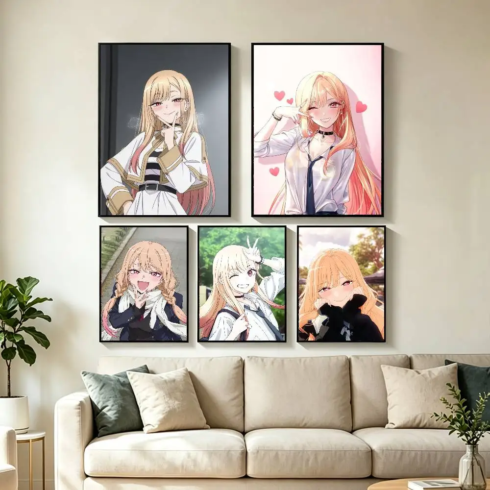 

My Dress Up D-Darling Marin Kitagawa Poster HD Quality Wall Art Retro Posters For Home Room Wall Decor Self Adhesive