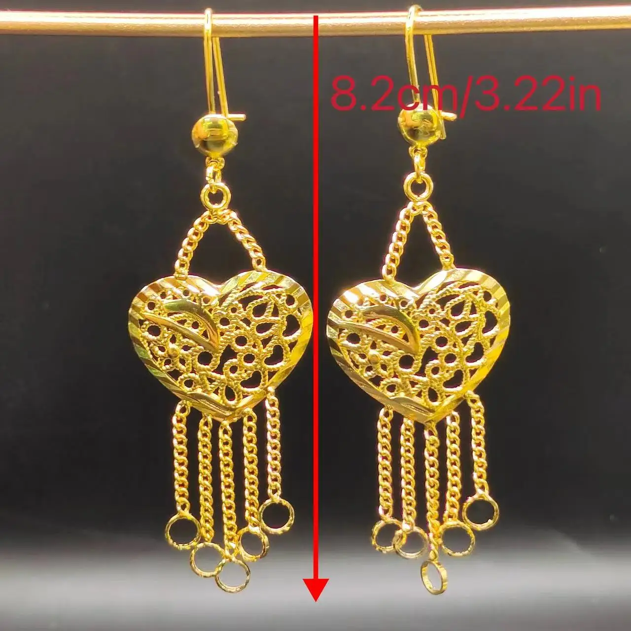 New French Women\'s Hanging Tassel Earrings Arabic Gold Plated Long Drop Earring Luxury Dubai Antique Jewelry Turkish Female Gift