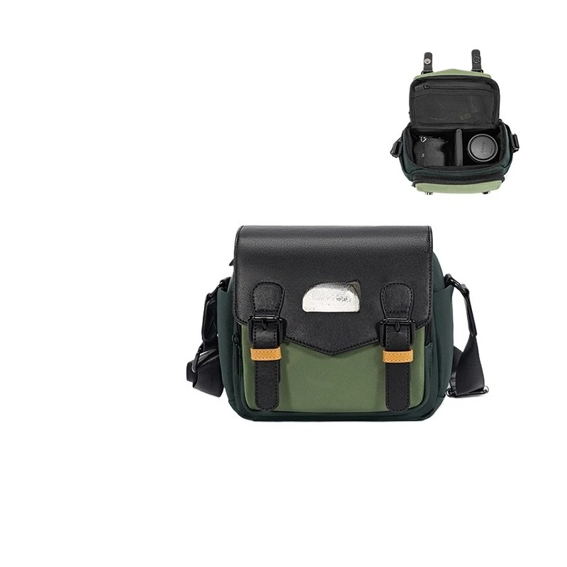 

Hong Kong Japanese shoulder camera bag, multi-functional casual color contrast lightweight storage , waterproof camera bag