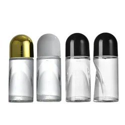 1X 3X 10X Clear Glass Roller Bottles 50ml Extra Large Roll On Perfume Oil Bottle Underarm 1X