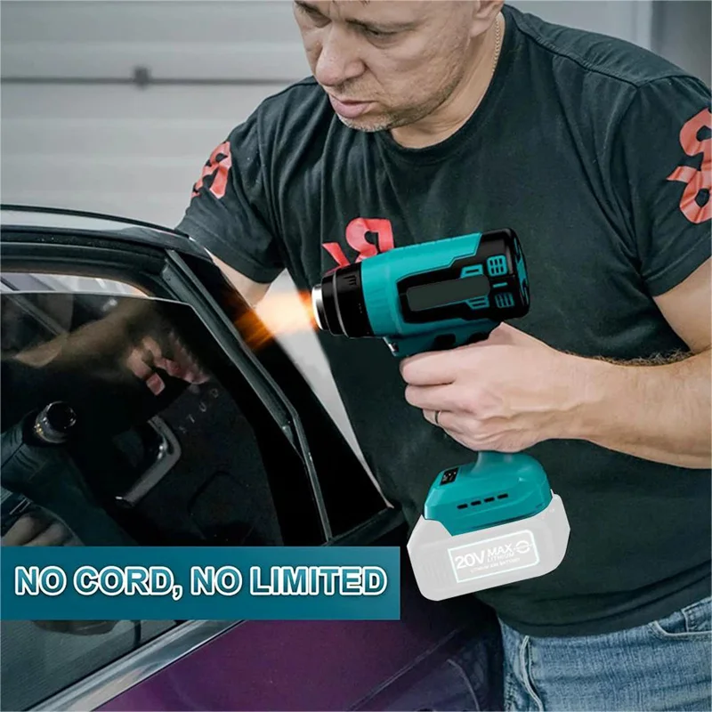 18V Cordless Hot Air Machine Rechargable Li-Battery Quick Heating Heat Gun Industrial for Shrink Wrapping Home Hot air blower