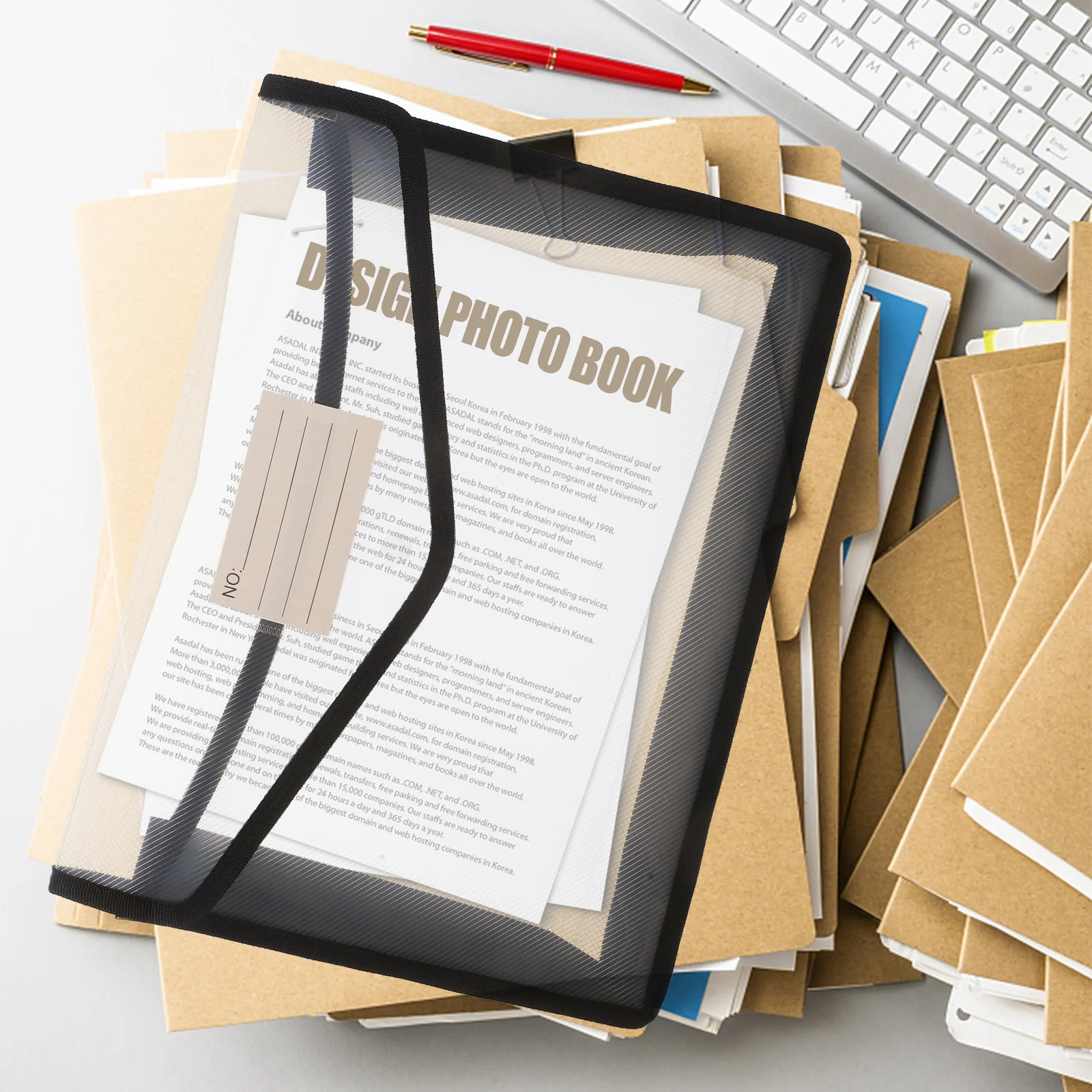 

2Pcs Document Bag File Wallet Large Capacity File Organizer for Office Business Legal Document Storage Contract Holder