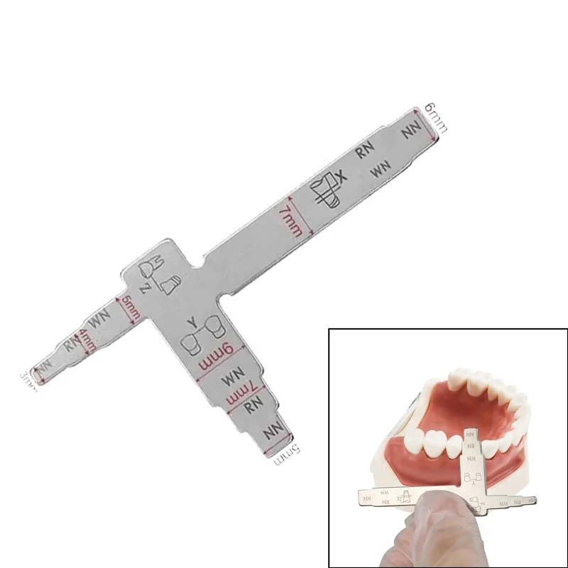 

Professional Dental T-Ruler for Implant Measurement, Interdental Distance Gauge & Precise Locating Tool