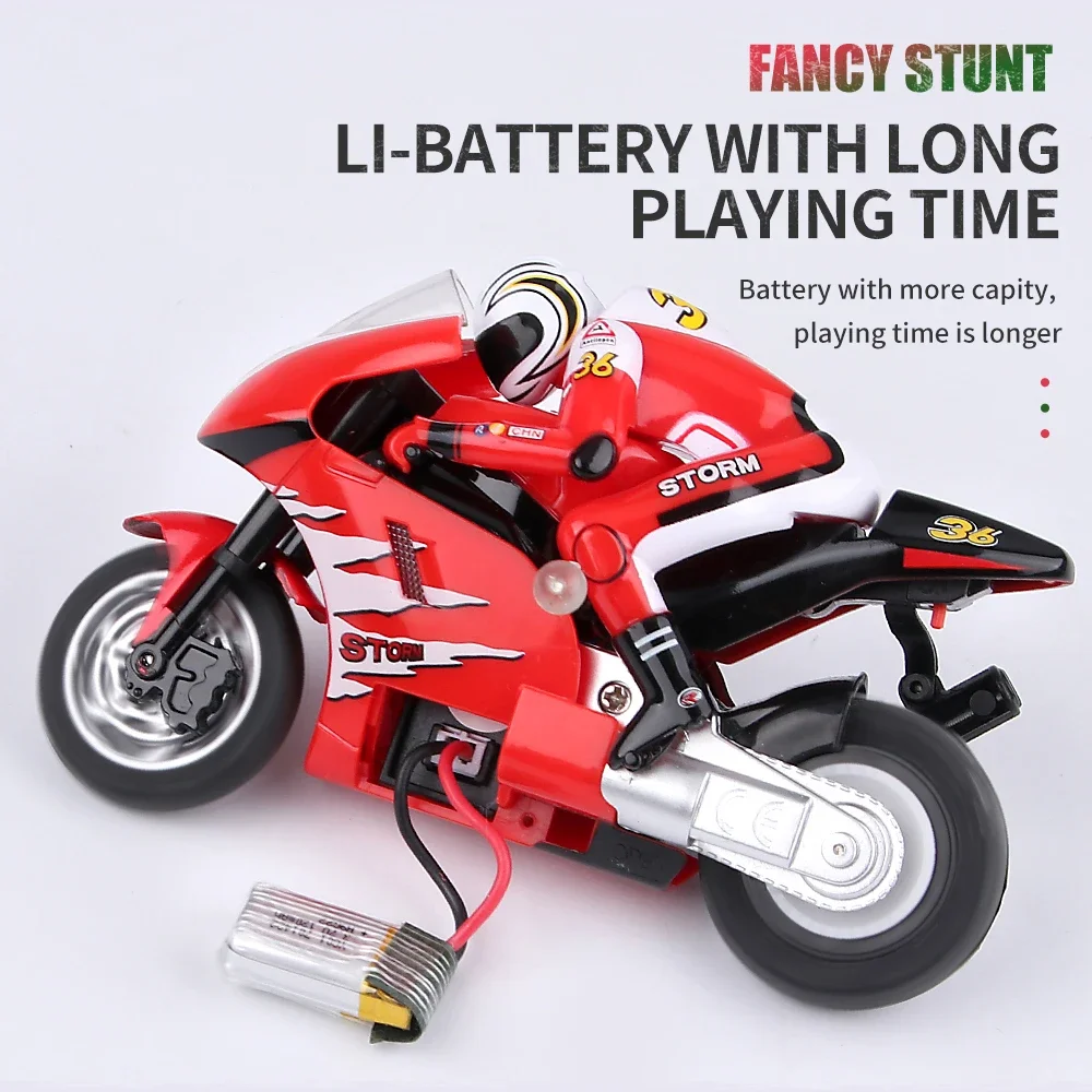 2.4GHz Mini RC Motorcycle Red Green Electric Racing Drift Stunt Motorcycles 15km/h High Speed Simulation Gifts Toys