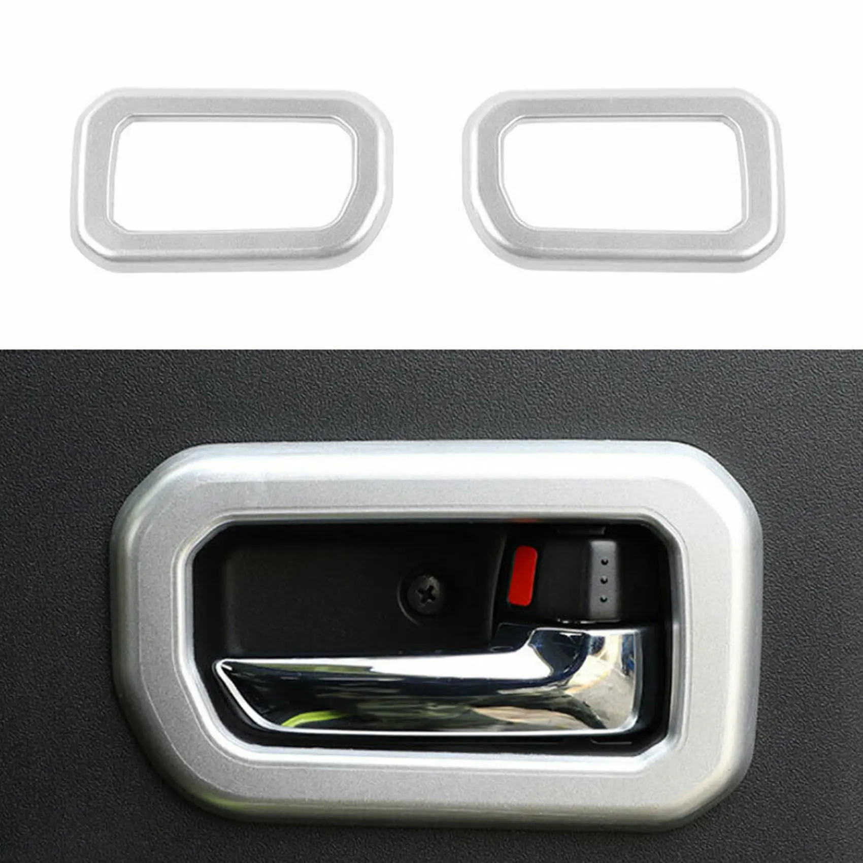 2 PCS Door Inside Handle Decoration Cover Trim Decal Car Interior Accessories for Suzuki Jimny 2019-2021 JB74 JB64