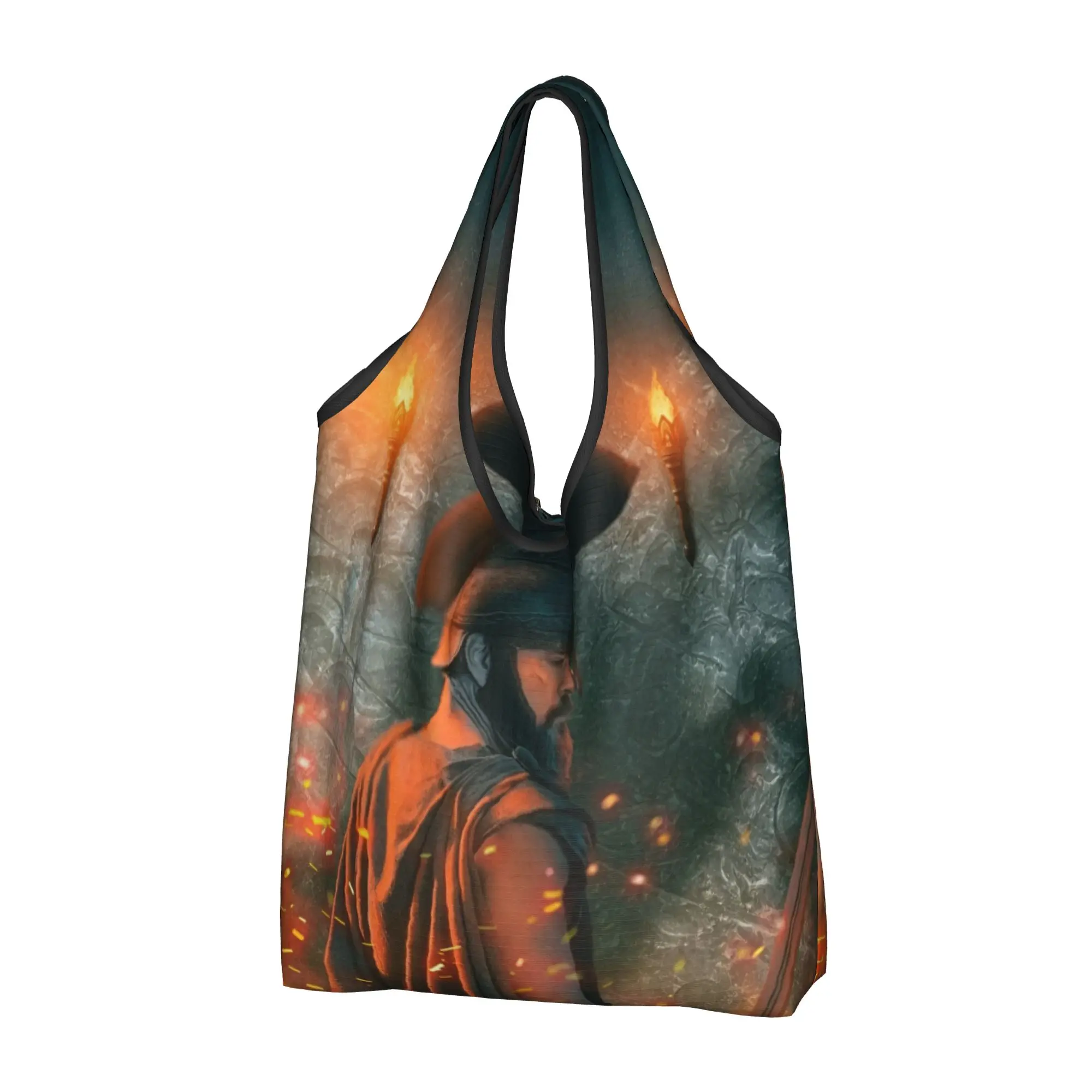Custom O-Odysseyes Hot Comic Shopping Bag Women Portable Big Capacity Groceries Cartoon Shopper Tote Bags