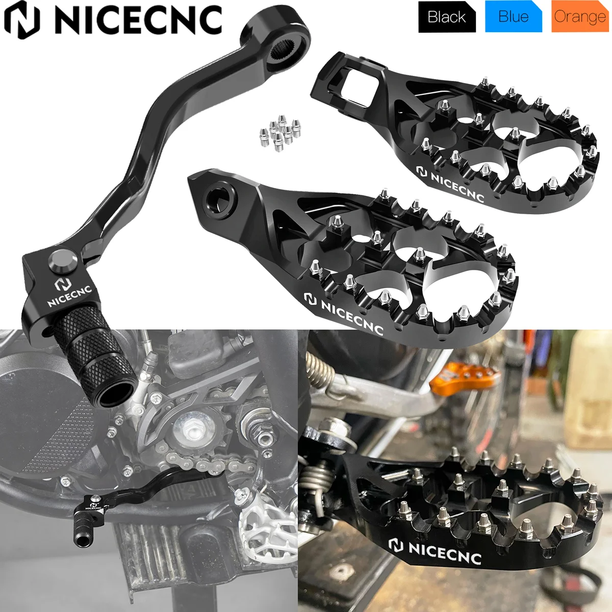 2024 NICECNC Motorcycle Gear Shift Shifter Lever Foot Pegs Footrest Kit For GasGas EC300 EC250 EX EC 300 250 MC 125 250 EC250F