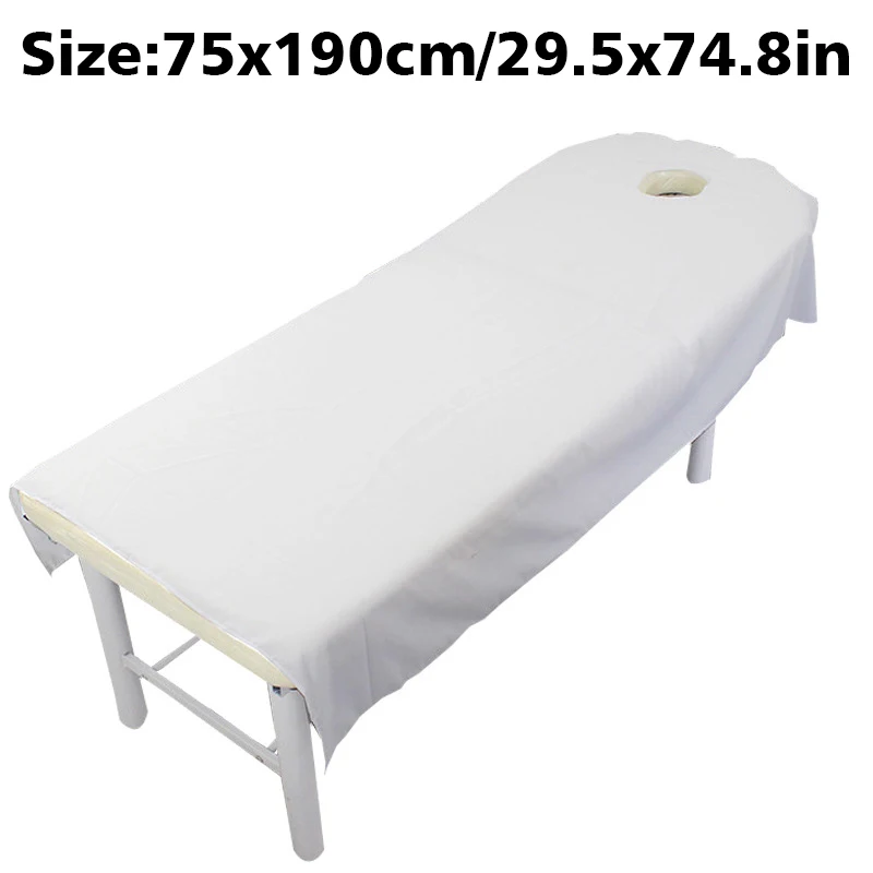 New Beauty Bedsheet Cosmetic Salon Sheets Massage Treatment 9 Colors Soft Sheets Spa SPA Bed Table Cover Sheets with Hole ﻿