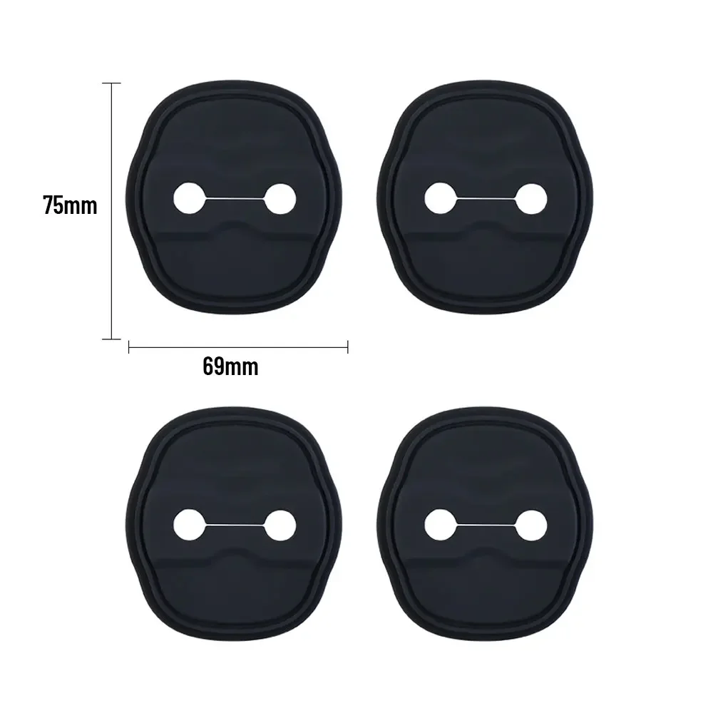For CHANGAN QIYUAN A07 Q05 2024 2025 Car Door Latch Anti-collision Auto Door Lock Silicone Buckle Protector Cover Accessories