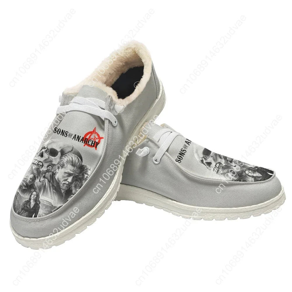 

Sons Of Anarchy SOA Casual Shoes Plush Flat Shoe Men Woman Breathable Casual Outdoor Lightweight Footwear Customized Shoe
