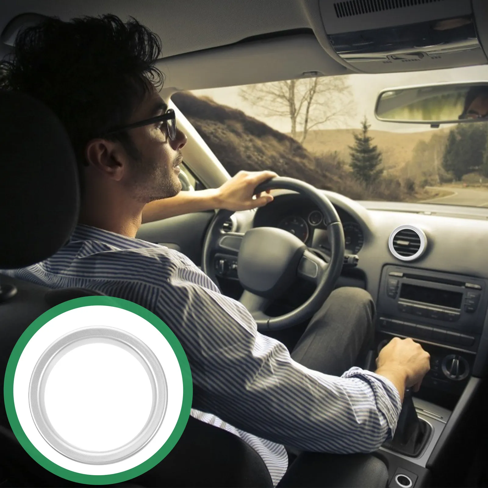 

Комплект из 4 накладок на вентиляционные отверстия кондиционера, премиум-класс, АБС-пластик, декоративные элементы для салона автомобиля, замена накладок на воздуховоды, автомобильные аксессуары