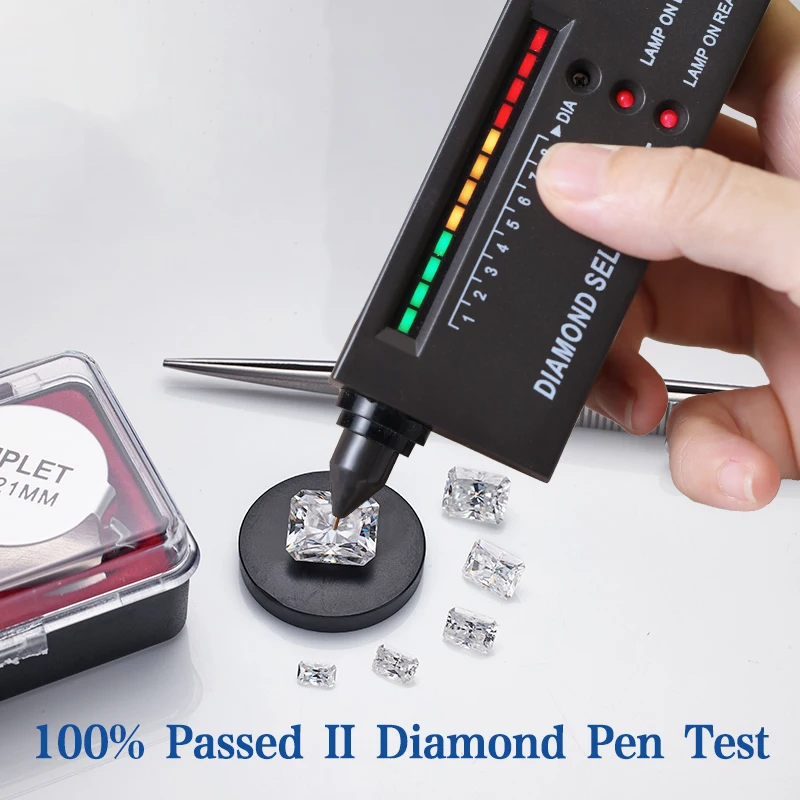 0.1ct-20.0ct With Arrow D Color VVS1 With GRA Certificated  White Radiant Cut Moissanite Pass diamond Tester Gemtone Factory