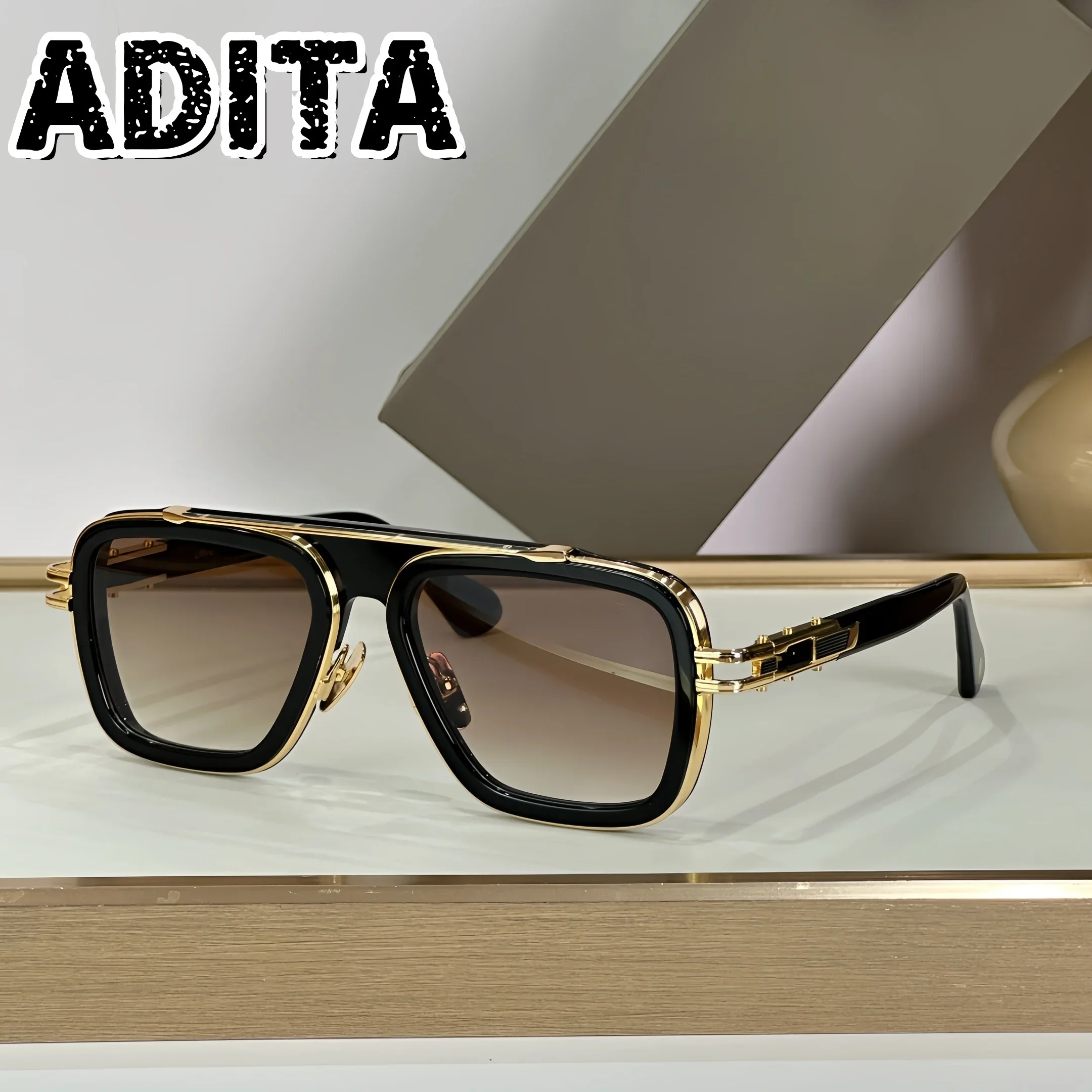 LXN-EVO DTS403 Size 54-19 Top High Quality Sunglasses For Men Titanium Style Fashion Design Sunglasses For Womens With Box