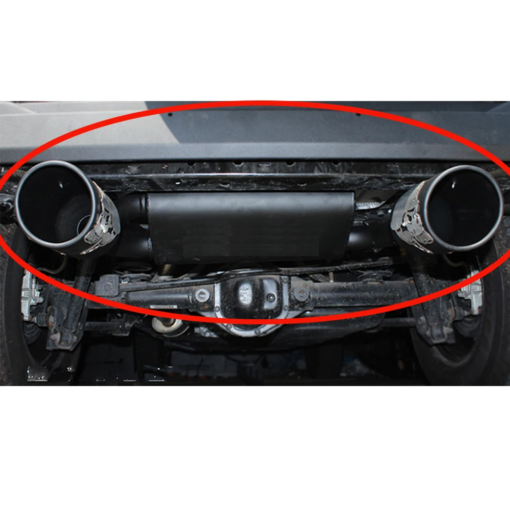 

Lantsun J093 Exhaust Pipe Black Muffler For Jeep Wrangler JK 2007-2017
