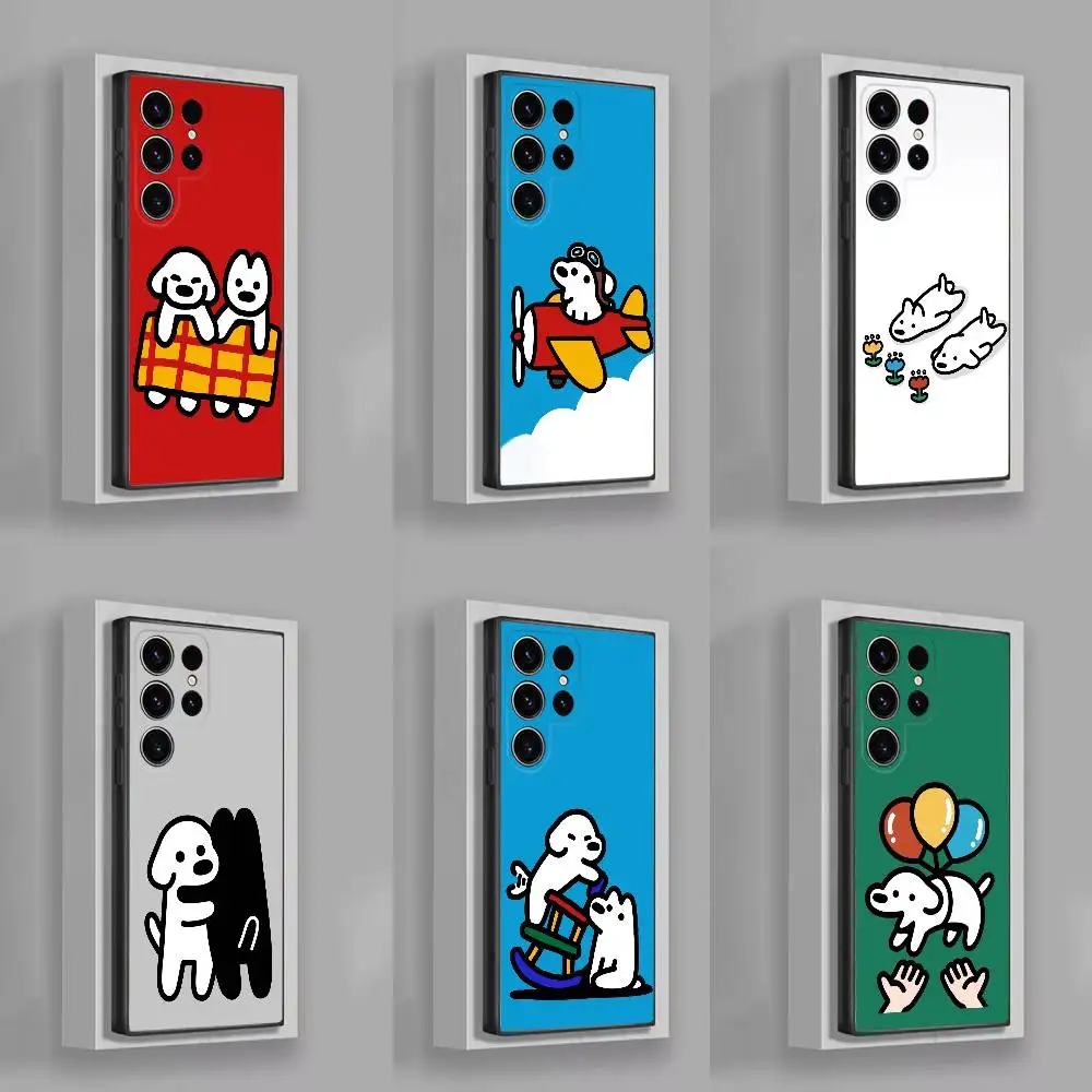 

M-Matsui Cartoon Dog Phone Case For Samsung S25,S24,S21,S22,S23,S30,Ultra,S20,Plus,Fe,Lite,5G Black Cover
