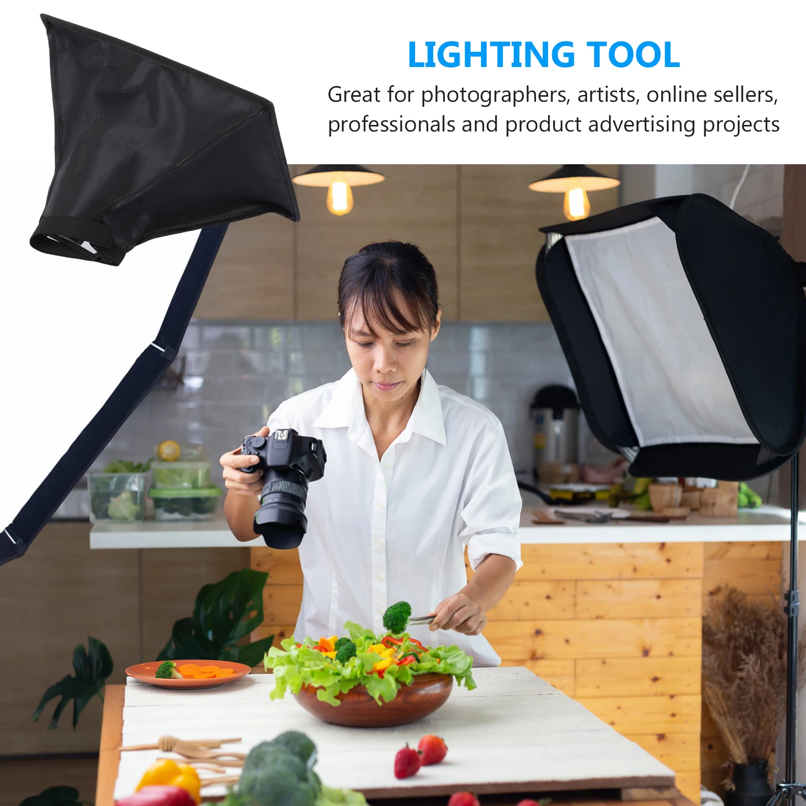 

Portable 60X80Cm Softbox Lighting Box For Video Photography Portrait Flash Reflector Studio Light Diffuser Compact Design Bright