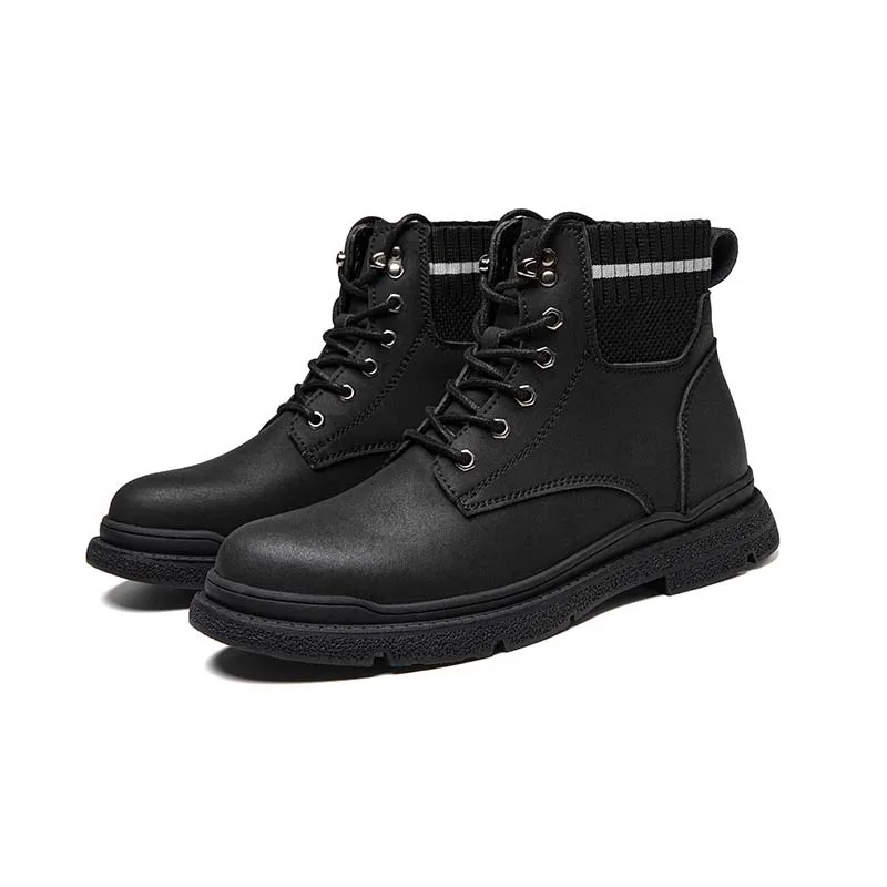 

men high top martin boots height increasing 6 cm casual shoes vintage british fashion booties man shoe