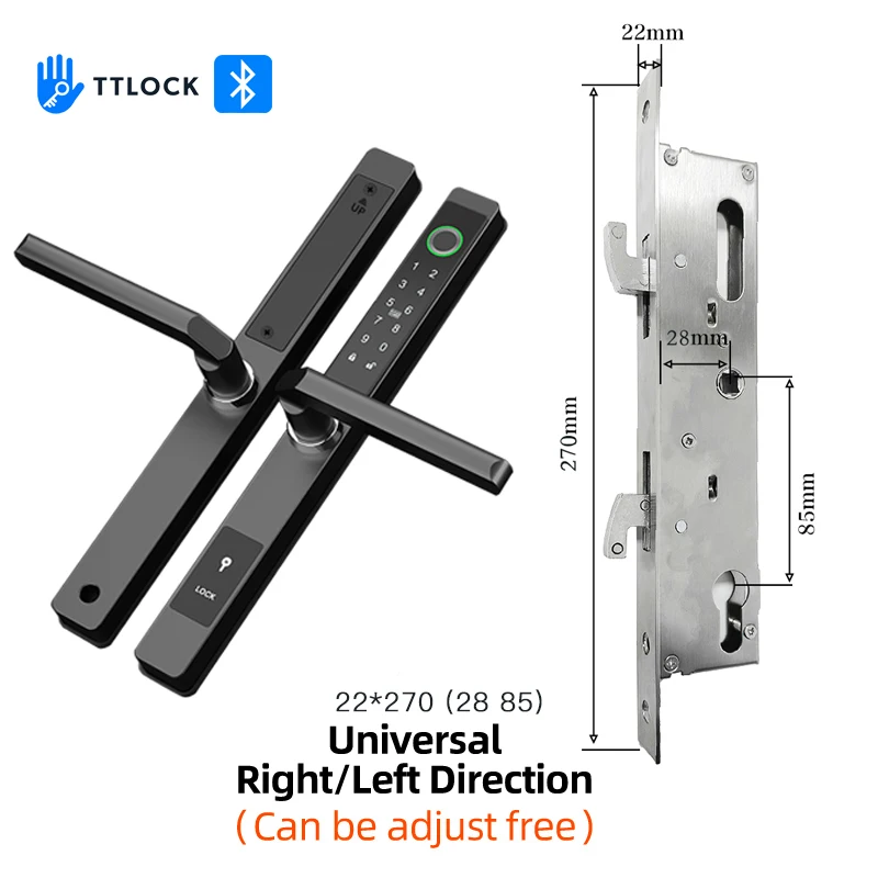 Waterdichte Ttlock Outdoor Poort Vingerafdruk Bluetooth App Rfid Code Sleutelloos Elektronisch Slim Deurslot Voor Glas Aluminium Glijdende - afbeelding 1