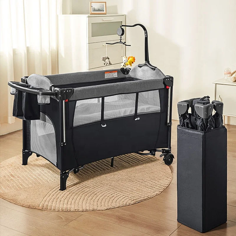 مصنع تخصيص أسعار الجملة 2 في 1 Baby Pack N Play Bed المحمولة قابلة للطي روضة أطفال