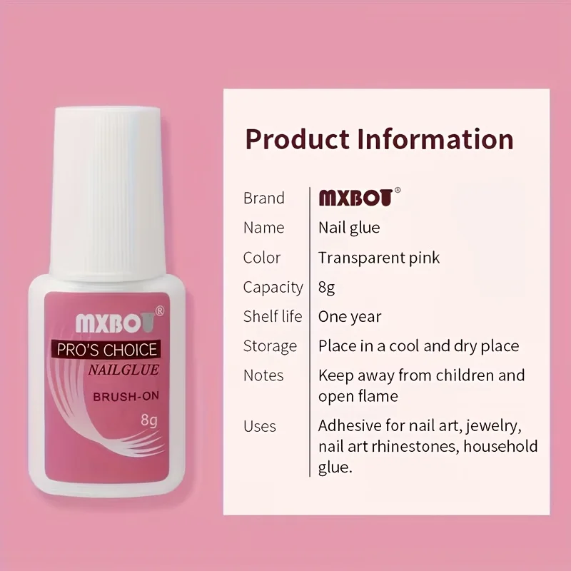 8g Super Strong Gel Nail Gel | Clear Acrylic Non-Scratch, Easy to Use, Firmly Sticks, Good Durability, Well Cured, Strong Adhes