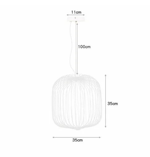 Foscarini Spaken Hanglamp minimalistische Vogelkooi Hanglamp voor Villa Lobby Trap Home Decor trap Italiaanse verlichting - afbeelding 1